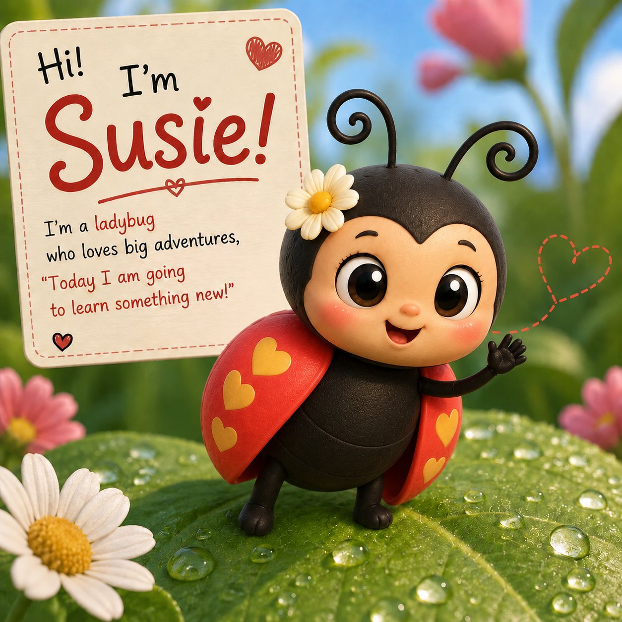 Hi! I'm Susie — Susie the Little Ladybug